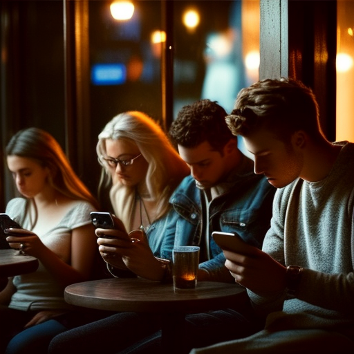At a bar with the screens